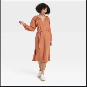 Universal thread Women's Terracotta Midi Dress